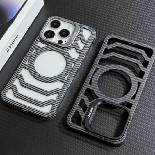 Magnetic Carbon Fiber Grain Frosted Phone Case